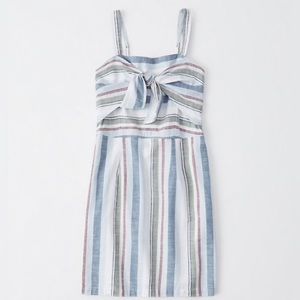 4 for 20! Abercrombie & Fitch Tie front Striped Mini Dress